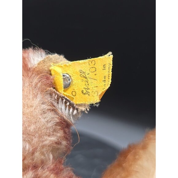 Vintage STEIFF Mohair PERRI Squirrel Germany Original W/Button & Ear Tag 4" Tall - Picture 7 of 8